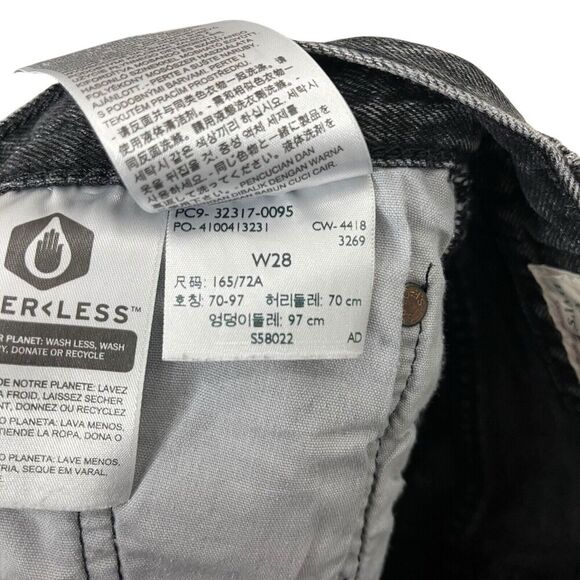 Levi’s 501 Distressed Black Denim Shorts Women’s Size 28 Button Fly Cutoff Rigid - Picture 10 of 10